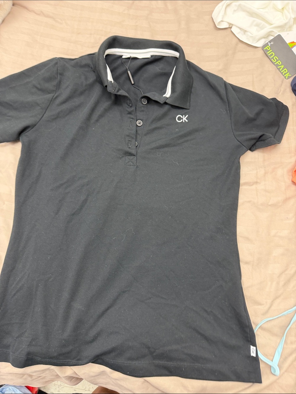 Calvin Klein Black Polo Shirt with CK Embroidery